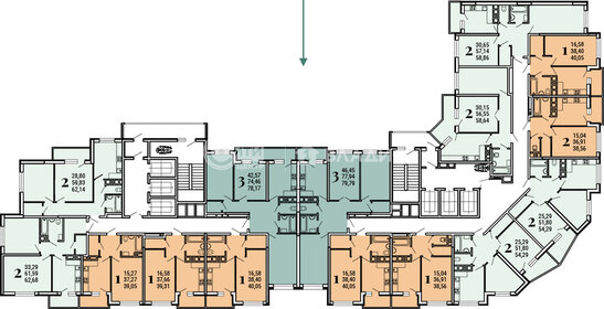 Квартира 79,2 м², 3-комнатная - изображение 2