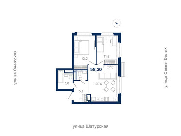 55,8 м², 2-комнатная квартира 10 578 928 ₽ - изображение 18