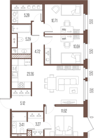 84,1 м², 3-комнатная квартира 28 294 596 ₽ - изображение 7