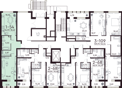 58,2 м², 1-комнатная квартира 24 450 000 ₽ - изображение 27