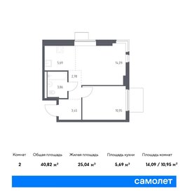 Квартира 40,8 м², 1-комнатная - изображение 1