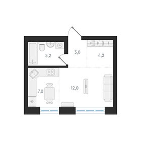 33,3 м², квартира-студия 6 000 000 ₽ - изображение 32