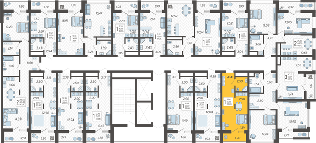 34 м², квартира-студия 8 500 000 ₽ - изображение 138