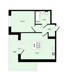 Квартира 34,5 м², 1-комнатная - изображение 1