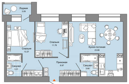 75 м², 3-комнатная квартира 8 474 152 ₽ - изображение 29