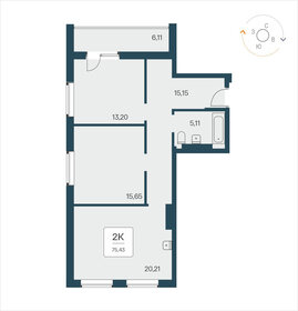 75,4 м², 2-комнатные апартаменты 10 350 000 ₽ - изображение 40