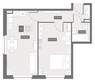 43,5 м², 1-комнатная квартира 12 490 000 ₽ - изображение 121