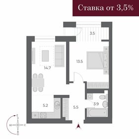 45 м², квартира-студия 8 860 000 ₽ - изображение 96