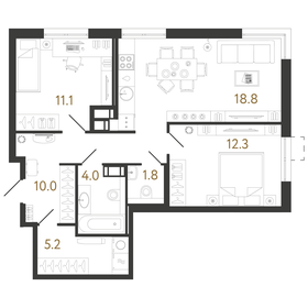 59,1 м², 2-комнатная квартира 16 850 000 ₽ - изображение 80