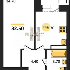 Квартира 32,5 м², 1-комнатная - изображение 3