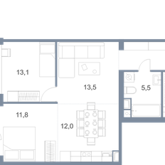 Квартира 80,5 м², 1-комнатная - изображение 3