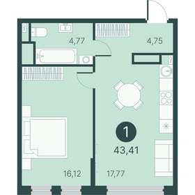 44,2 м², 1-комнатная квартира 5 800 000 ₽ - изображение 9