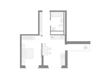 Квартира 34,4 м², 1-комнатная - изображение 2