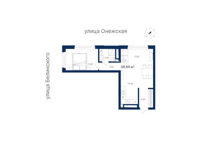 Квартира 48,9 м², 2-комнатная - изображение 1