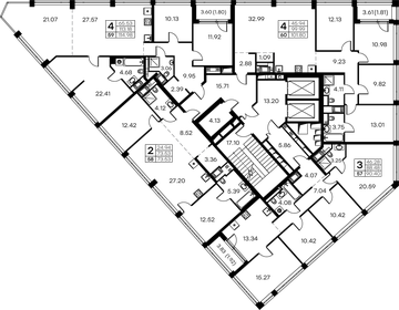 88,8 м², 3-комнатная квартира 40 570 000 ₽ - изображение 41