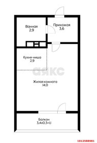 22,3 м², квартира-студия 2 700 000 ₽ - изображение 16