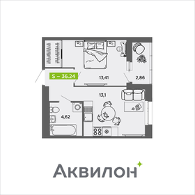 Квартира 36,2 м², 1-комнатная - изображение 1