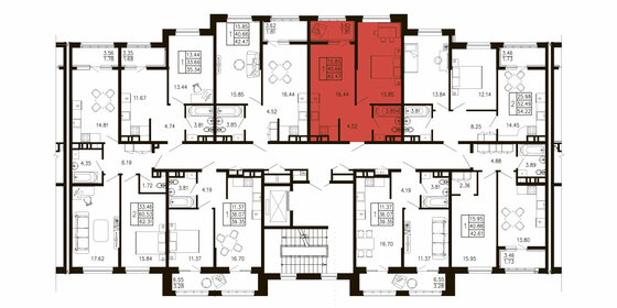 42,5 м², 1-комнатная квартира 6 497 910 ₽ - изображение 10