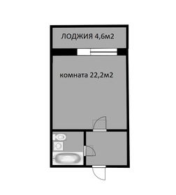 Квартира 26,7 м², студия - изображение 1