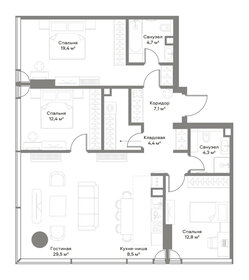 Квартира 103,1 м², 3-комнатная - изображение 2