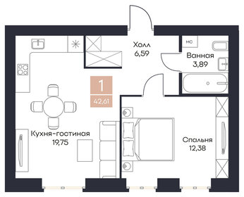 34,5 м², квартира-студия 4 824 400 ₽ - изображение 27