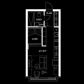 33,7 м², квартира-студия 23 859 600 ₽ - изображение 73