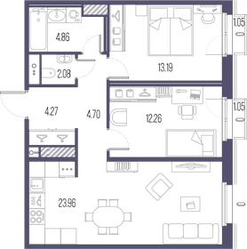 37 м², 1-комнатная квартира 6 400 000 ₽ - изображение 49