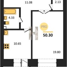 Квартира 50,4 м², 1-комнатная - изображение 5