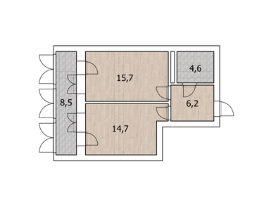 62 м², 2-комнатная квартира 10 800 000 ₽ - изображение 72