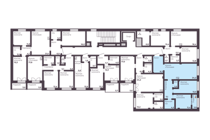 74,1 м², 2-комнатная квартира 9 559 640 ₽ - изображение 40