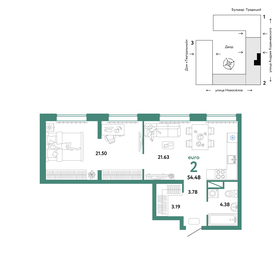 62,5 м², 2-комнатная квартира 6 000 000 ₽ - изображение 58