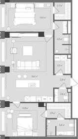 Квартира 95,8 м², 2-комнатная - изображение 2