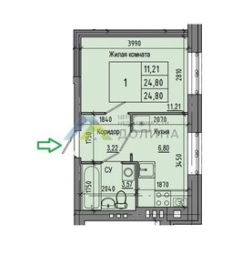 Квартира 24,8 м², 1-комнатная - изображение 1