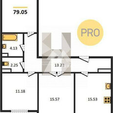 Квартира 79,1 м², 3-комнатная - изображение 5