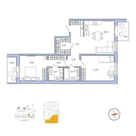 Квартира 78,9 м², 2-комнатная - изображение 1