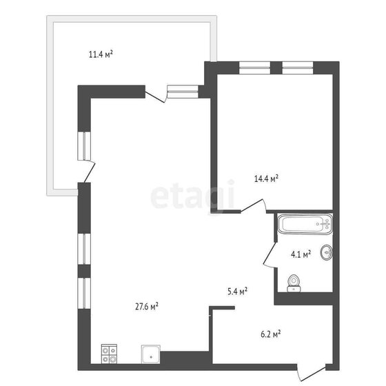 69 м², 1-комнатная квартира 10 550 000 ₽ - изображение 1