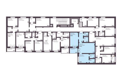 Квартира 74,1 м², 2-комнатная - изображение 2