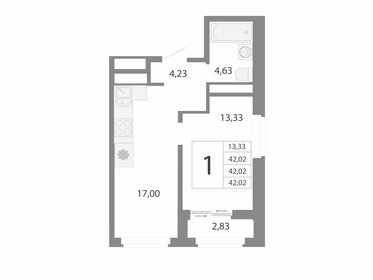 42,2 м², 2-комнатная квартира 3 400 000 ₽ - изображение 144