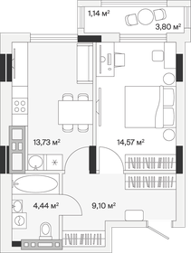 42,5 м², 1-комнатная квартира 5 818 390 ₽ - изображение 49