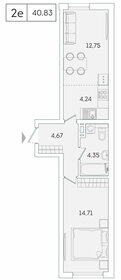 40,3 м², 1-комнатная квартира 7 023 088 ₽ - изображение 1