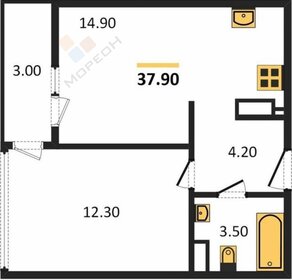 Квартира 37,9 м², 1-комнатная - изображение 1