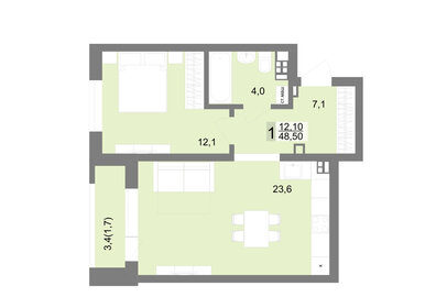 43,2 м², 1-комнатная квартира 13 079 000 ₽ - изображение 35