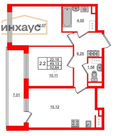 61,9 м², 2-комнатная квартира 15 551 000 ₽ - изображение 85