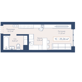 20,4 м², 1-комнатные апартаменты 5 170 000 ₽ - изображение 24