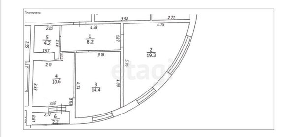 Квартира 58,9 м², 2-комнатная - изображение 1