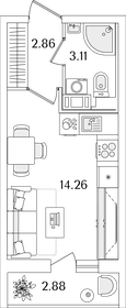 21,1 м², квартира-студия 5 807 322 ₽ - изображение 46