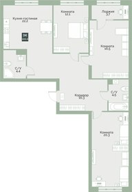 93,7 м², 2-комнатная квартира 9 182 600 ₽ - изображение 23