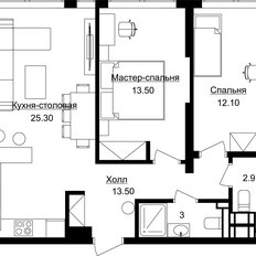 Квартира 64,5 м², 2-комнатная - изображение 2