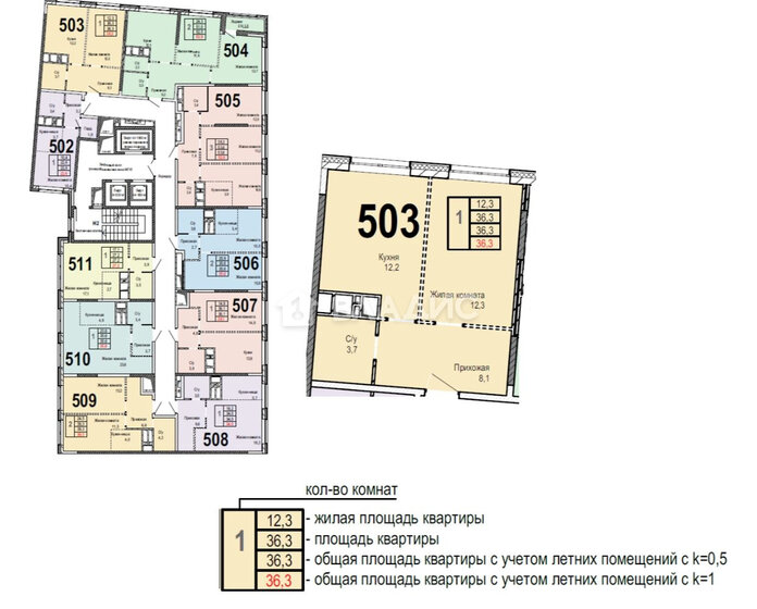 36,3 м², 1-комнатная квартира 7 280 000 ₽ - изображение 18