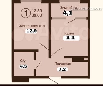 Квартира 40 м², 1-комнатная - изображение 1